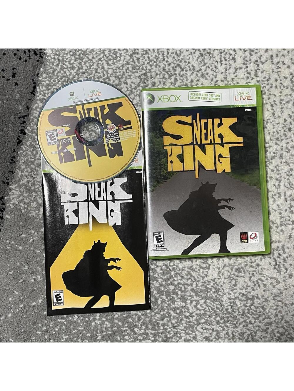 Sneak King (Microsoft Xbox / Xbox 360, 2006) CIB - Tested Working - Burger King